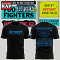 Exclusive Version Detroit Lions x Foo Fighters 2026 Black T Shirt , Music Trend Shirt