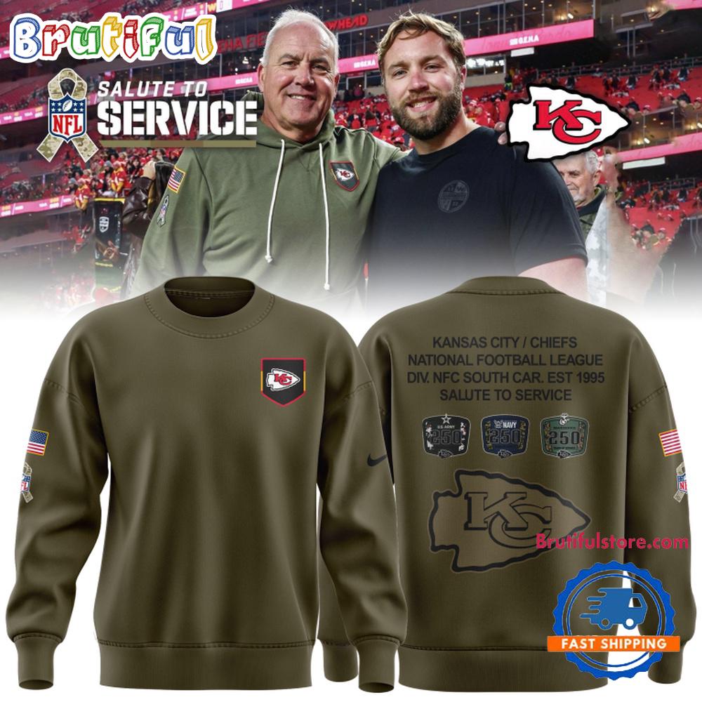 Exclusive Version Kansas City Chiefs 250th Salute to Service 2025 Hoodie T-Shirt