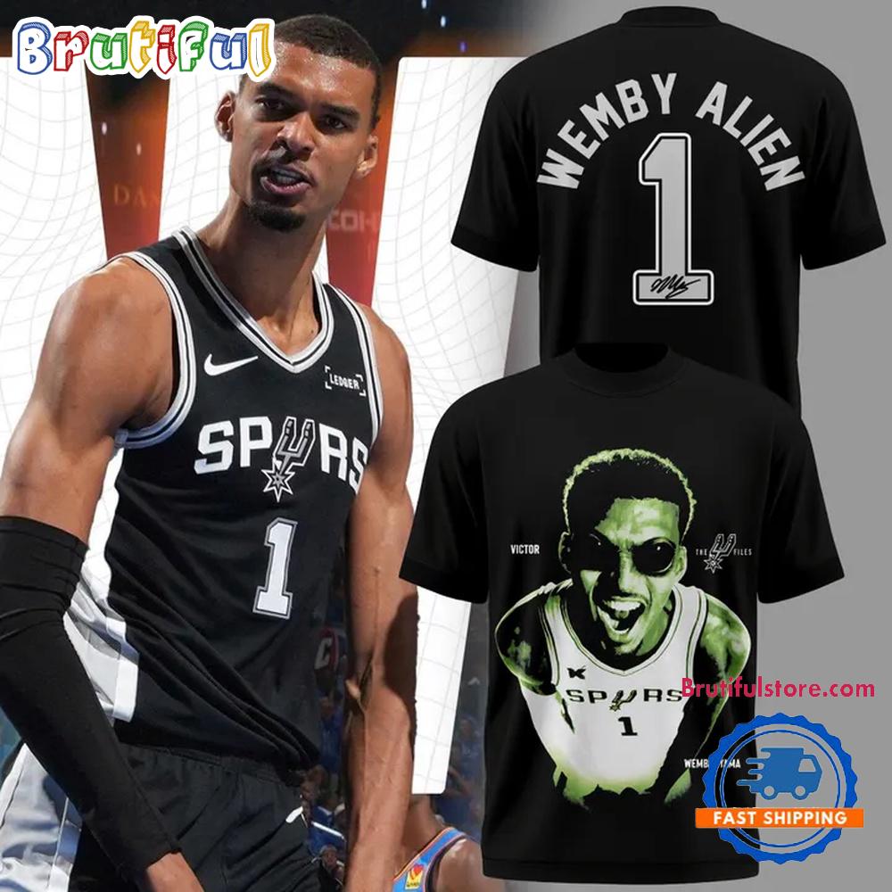 Exclusive Version San Antonio Spurs Wemby Alien Hoodie T-Shirt