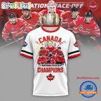 FACE-OFF CHAMPIONS 2025 Canada Team Hockey Limited Winner White Hoodie T-Shirt