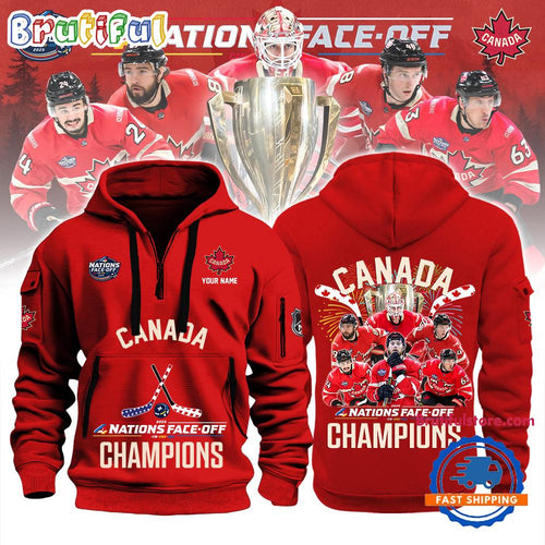FACE-OFF CHAMPIONS 2025 Canada Team Hockey Limited Winner Zip Hoodie