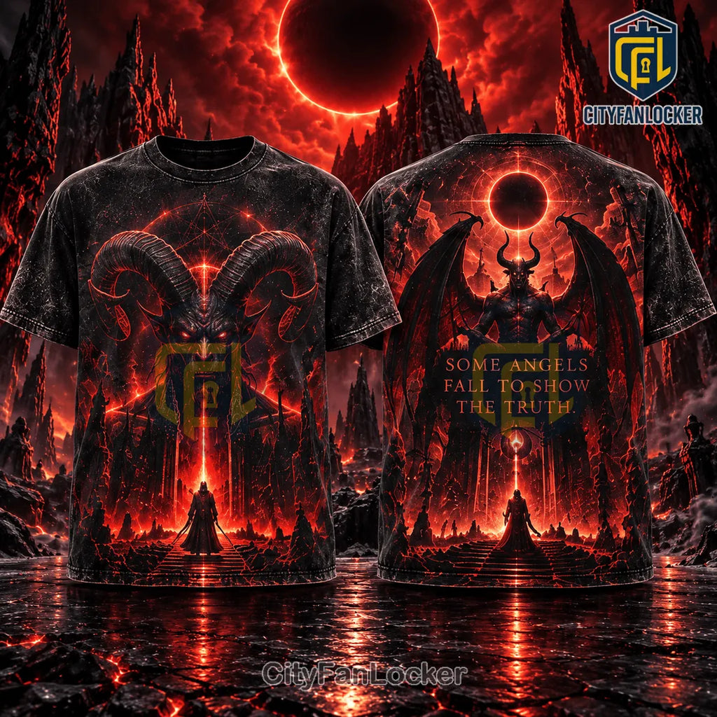 Fallen Angel Hellfire Occult Dark Fantasy Shirt
