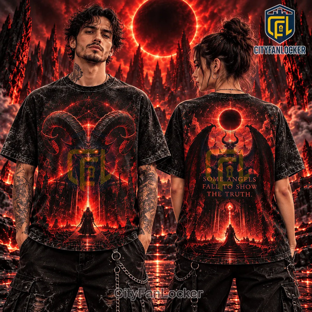 Fallen Angel Hellfire Occult Dark Fantasy Shirt