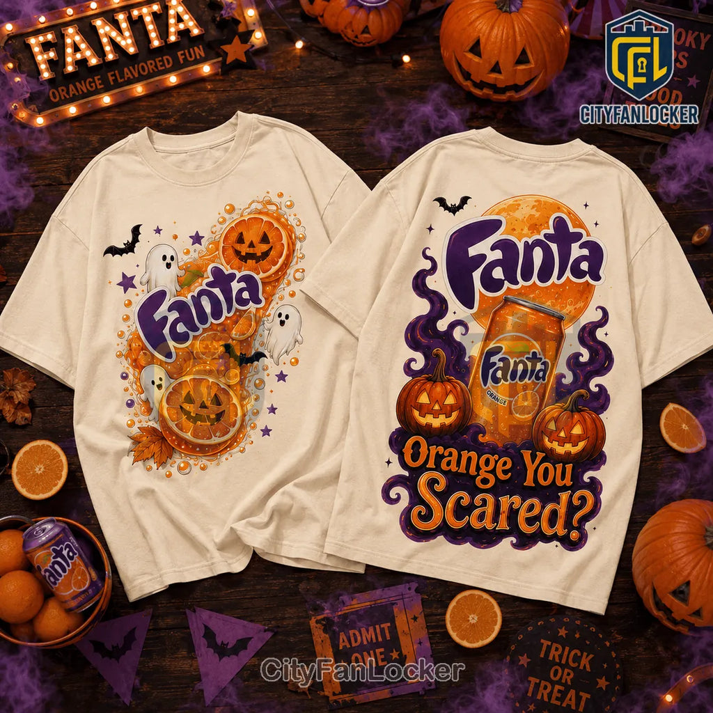 Fanta Orange Halloween Ghost Pumpkin T-Shirt