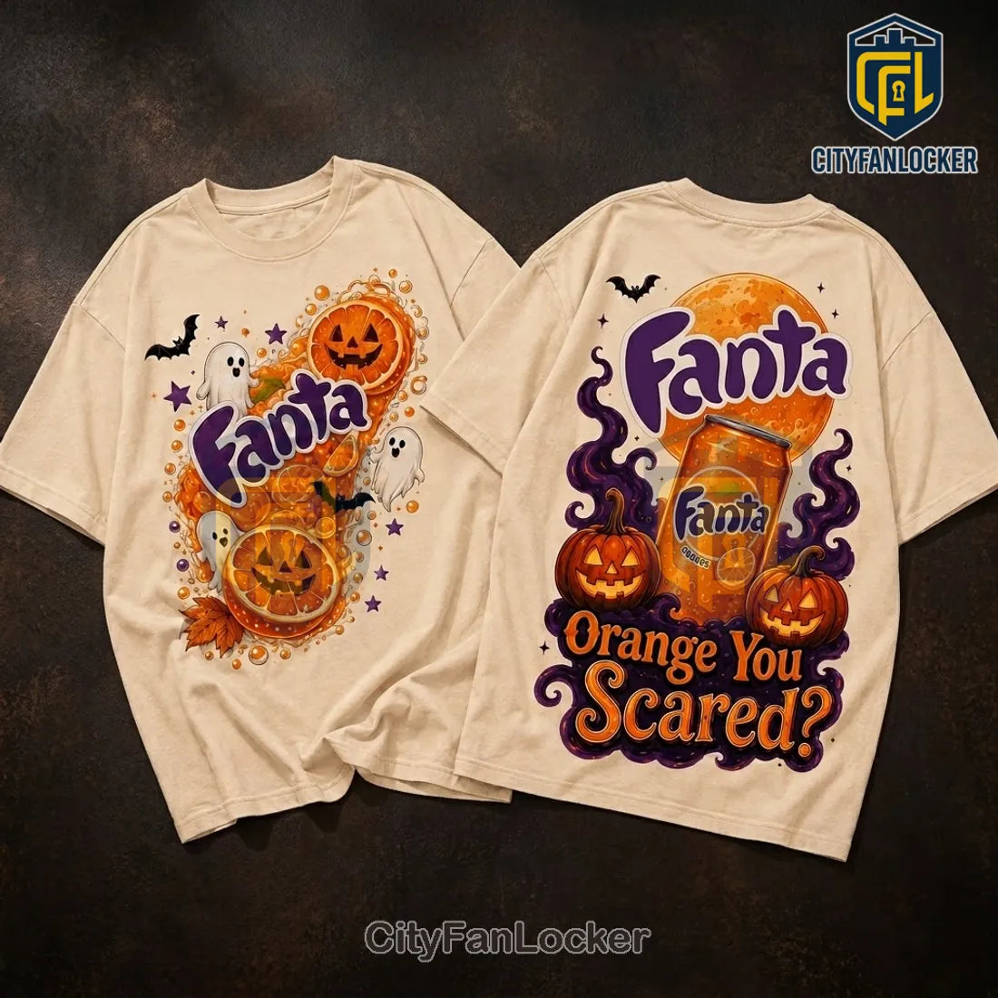 Fanta Orange Halloween Ghost Pumpkin T-Shirt