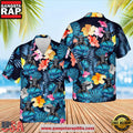 Black Angus Pattern Navy Hawaiian Shirts, Farm Hawaiian Shirt