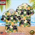 Black Angus Pineapple Pattern Hawaiian Shirt, Farm Hawaiian Shirt