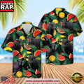 Black Angus Watermelon Hawaiian Shirt, Farm Hawaiian Shirt