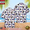 Black Baldy American Flag Pattern Hawaiian Shirt, Farm Hawaiian Shirt