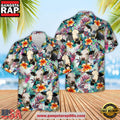 Black Baldy Colorful Leaf Pattern Hawaiian Shirt, Farm Hawaiian Shirt