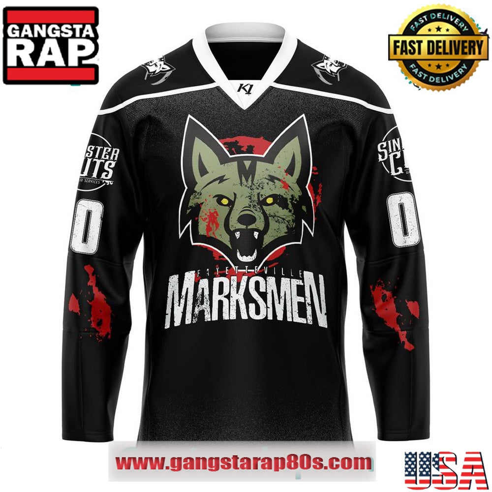 Fayetteville Marksmen Sinister Cuts 2025 Limited Edition Custom Hockey Jersey