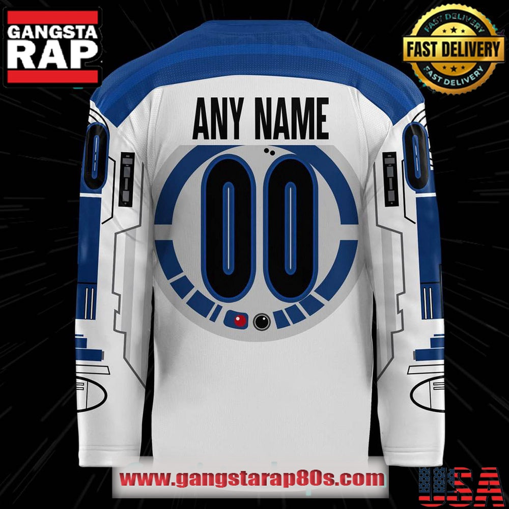 Fayetteville Marksmen x Star Wars Limited Edition White Custom Hockey Jersey