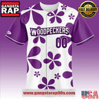 Fayetteville Woodpecker Purple Paint the Park Custom Baseball Jersey