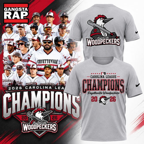 Fayetteville Woodpeckers 2026 Carolina League Champions Limited Edition 3D Shirt