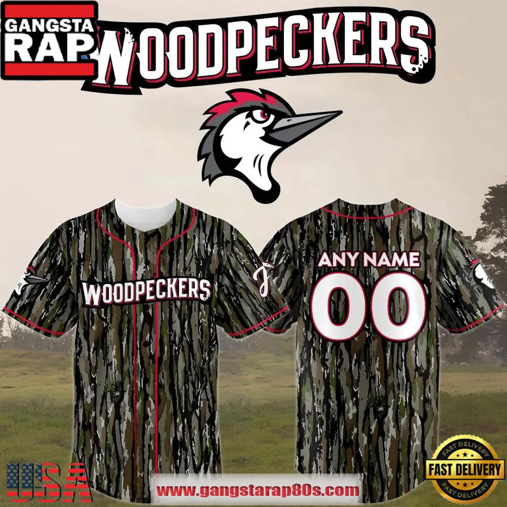 Fayetteville Woodpeckers Memorial Day Limited Edition Camo Custom Baseball Jersey Shirt
