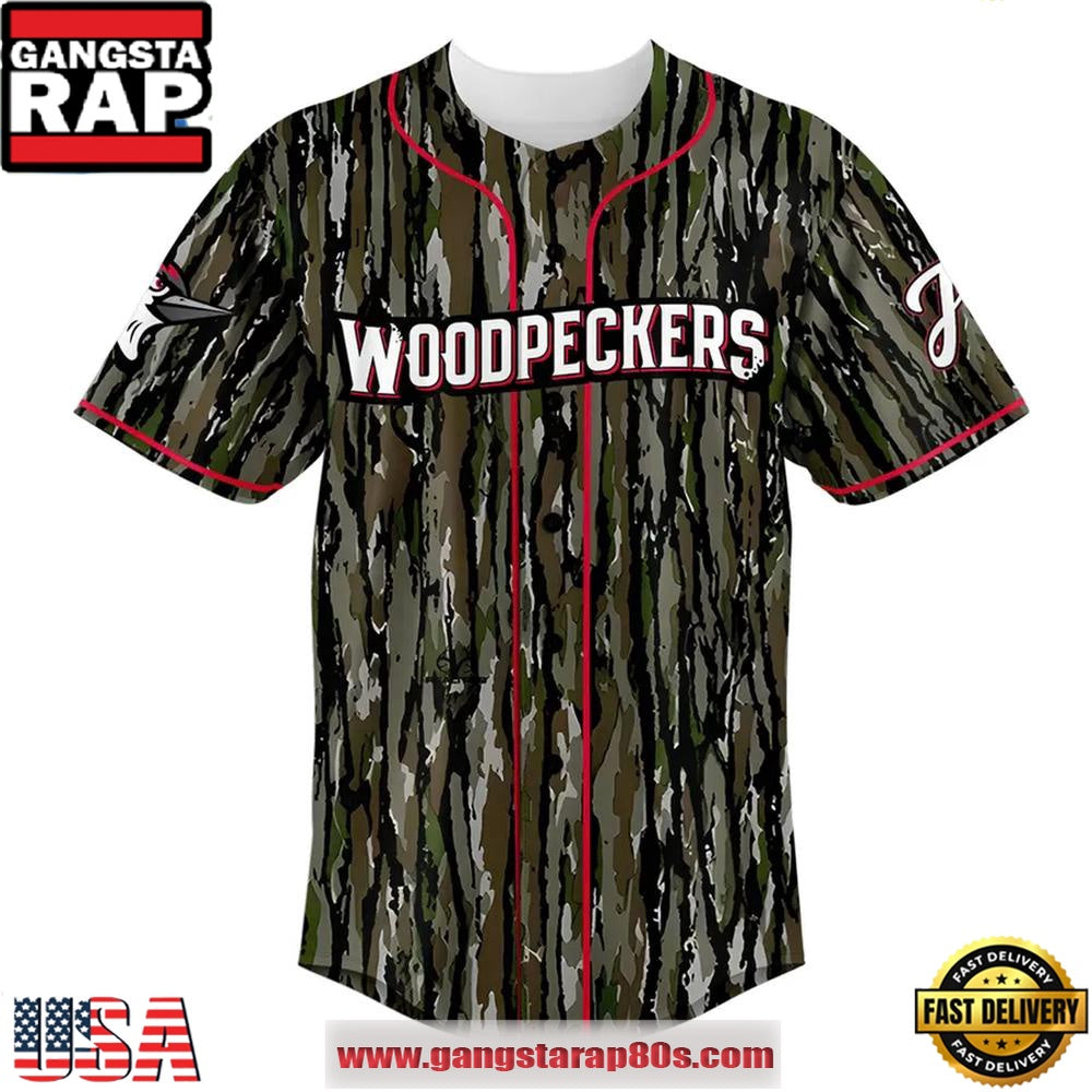 Fayetteville Woodpeckers Memorial Day Limited Edition Camo Custom Baseball Jersey Shirt