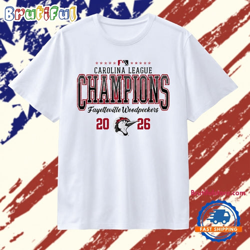 Fayetteville Woodpeckers Merch Carolina League Champions 2026 T Shirt