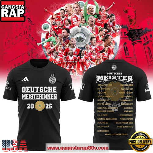 FC Bayern Frauen Women’s Bundesliga Champions 2026 T-Shirt