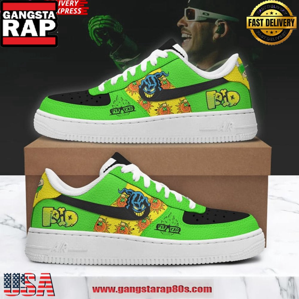 Feid Ferxxo Limited Edition Air Force 1 Running Sneakers ShoesSneaker