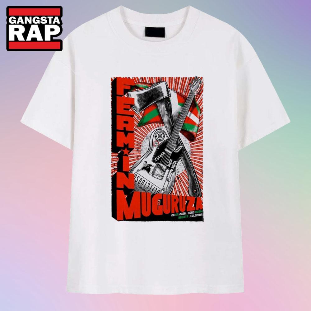 Fermin Muguruza 2025 Bogota, Colombia Guitar Axed T Shirt