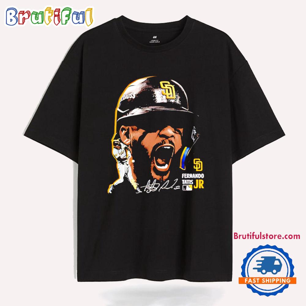 Fernando Tatís Jr San Diego Padres Big Face Signature T Shirt