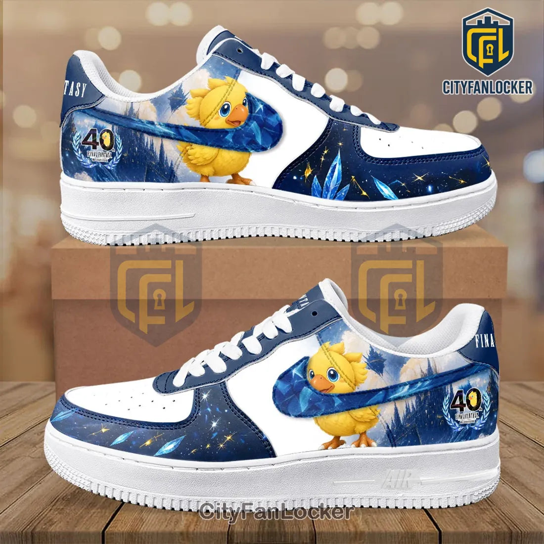 Final Fantasy 40th Anniversary Chocobo AF1 Sneakers