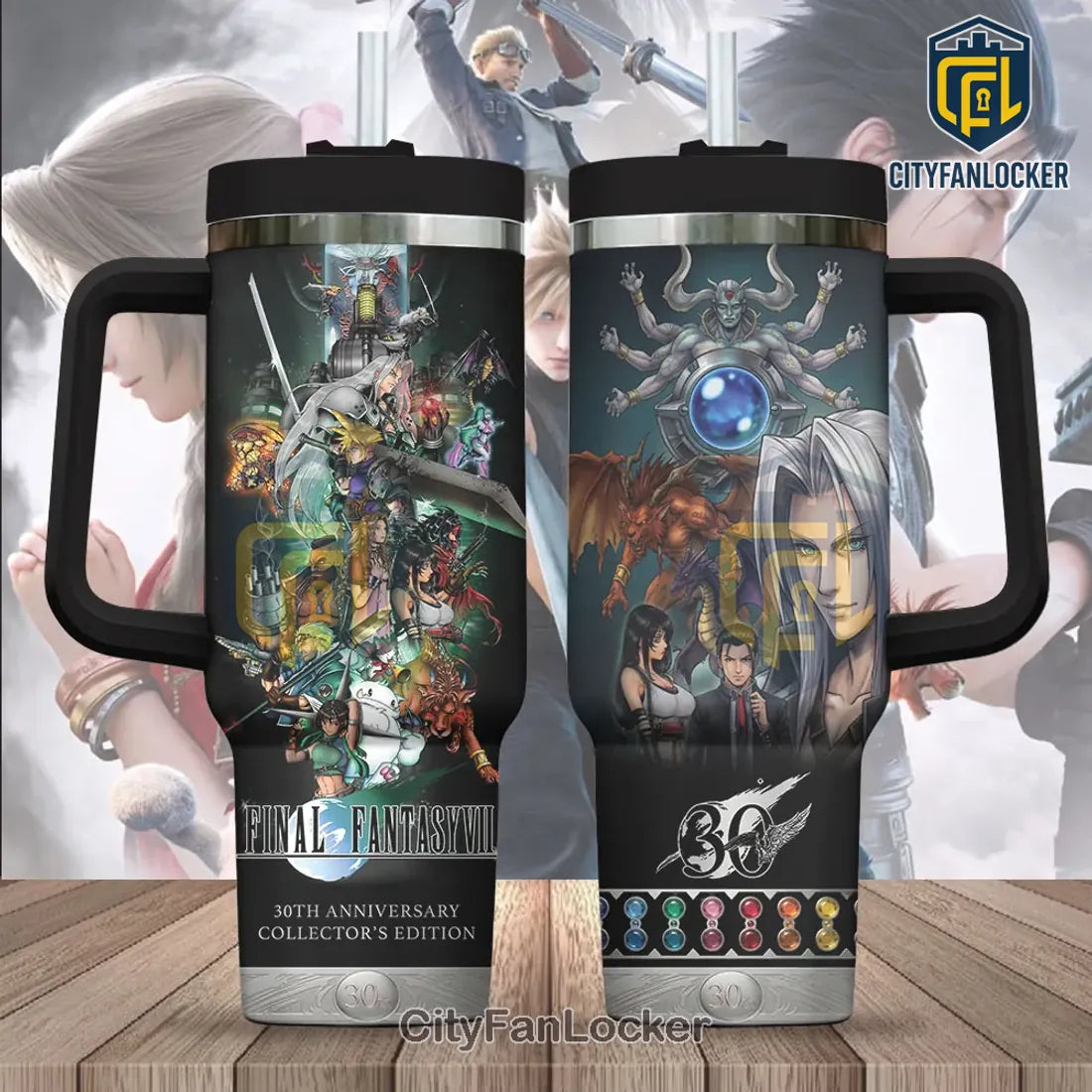 Final Fantasy VII 30th Anniversary 40oz Stainless Steel Tumbler