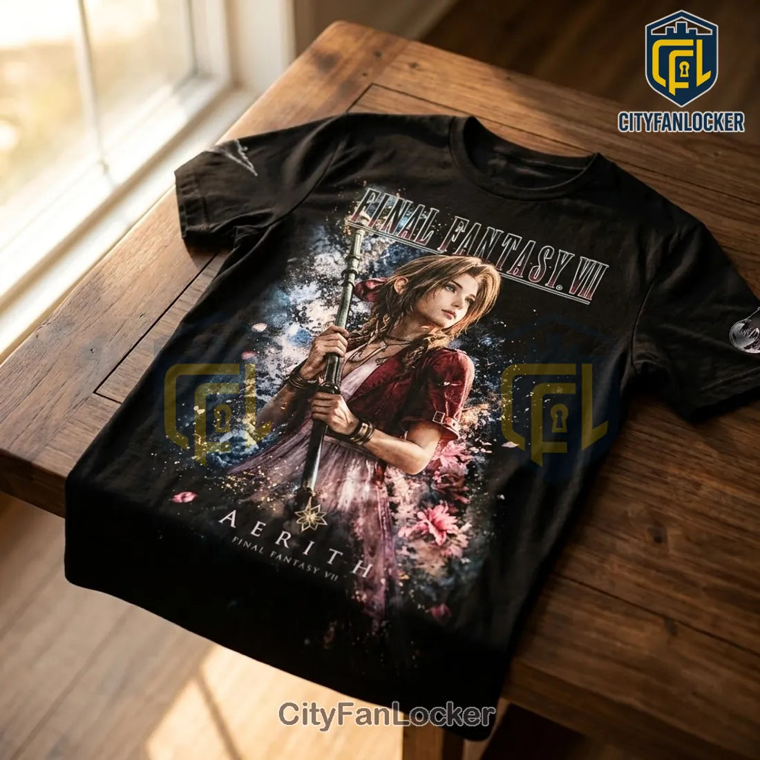 Final Fantasy VII Aerith Gainsborough 30th Anniversary T-Shirt