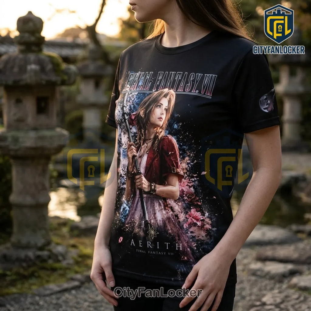 Final Fantasy VII Aerith Gainsborough 30th Anniversary T-Shirt