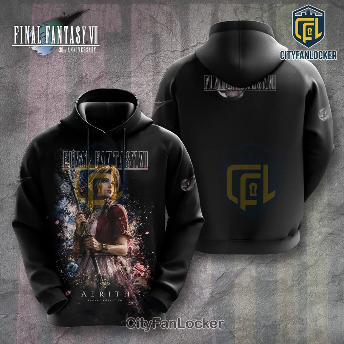 Final Fantasy VII Aerith Gainsborough 30th Anniversary T-Shirt