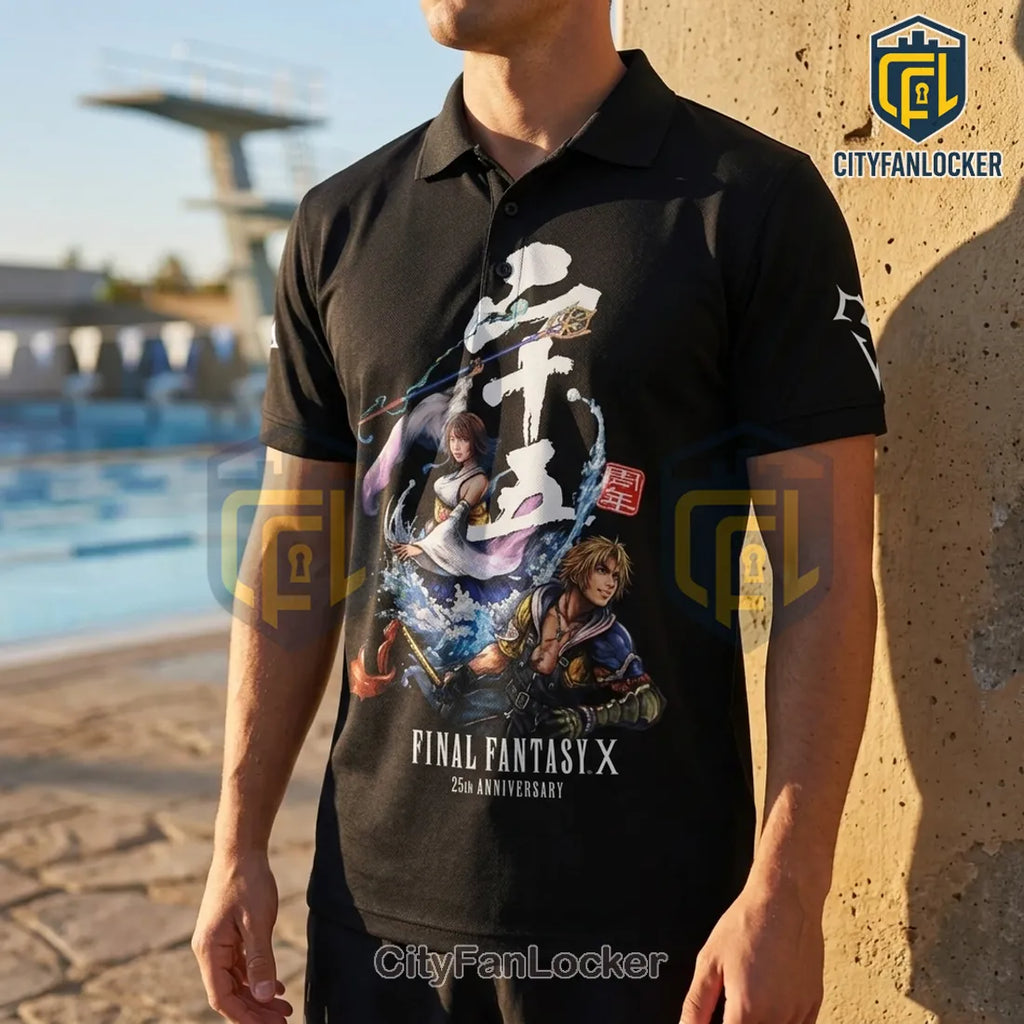 Final Fantasy X 25th Anniversary Spira Blitzball Polo Shirt