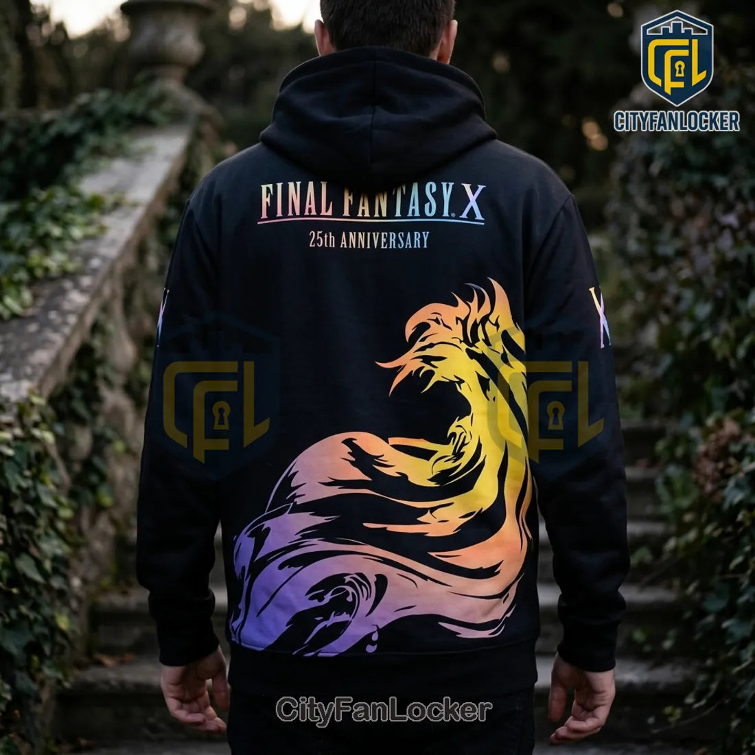 Final Fantasy X 25th Anniversary Yuna and Tidus Pullover Hoodie
