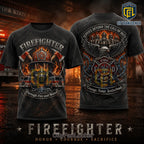 Firefighter Courage Honor Brotherhood Patriotic Eagle T-Shirt