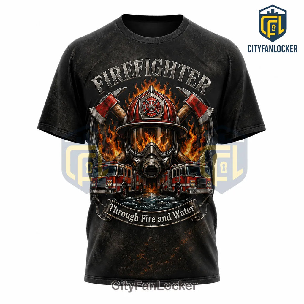 Firefighter Courage Honor Brotherhood Patriotic Eagle T-Shirt