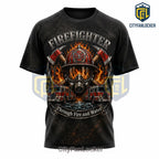 Firefighter Courage Honor Brotherhood Patriotic Eagle T-Shirt