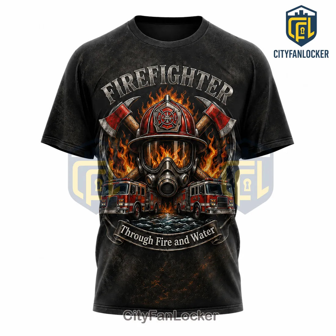 Firefighter Courage Honor Brotherhood Patriotic Eagle T-Shirt