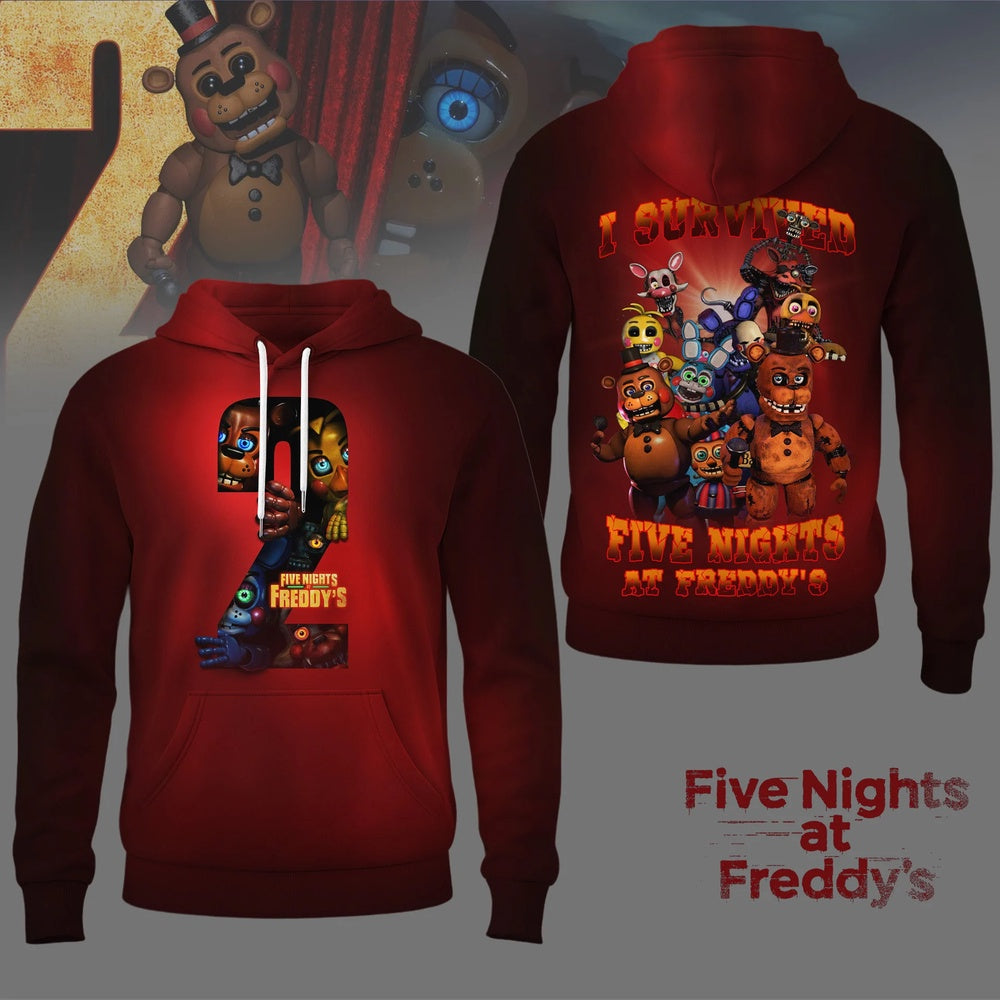 Five Nights at Freddy’s I Survived 2026 Unisex Hoodie Shirt
