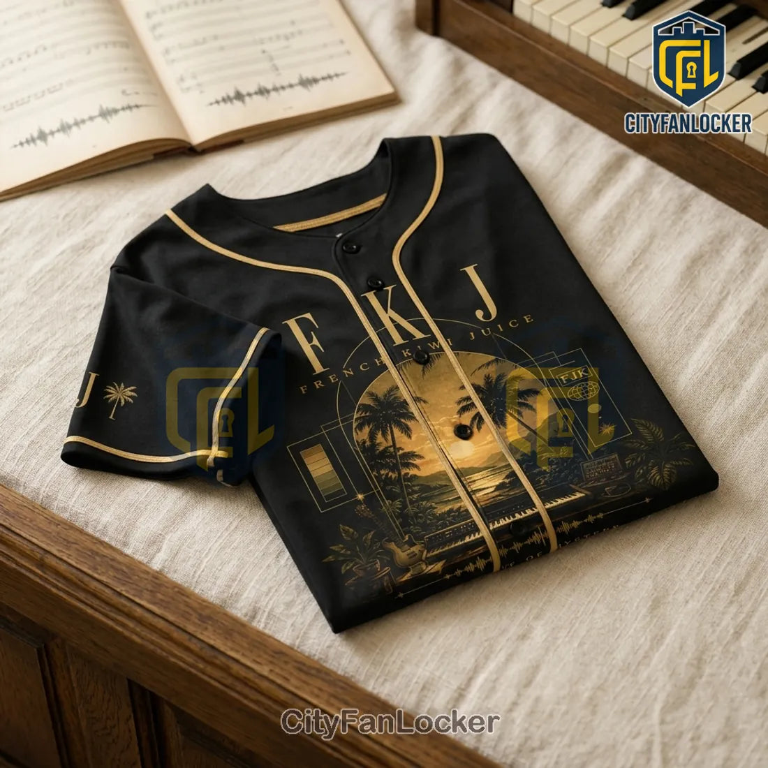 FKJ 2027 Australian Tour Black Baseball Jersey