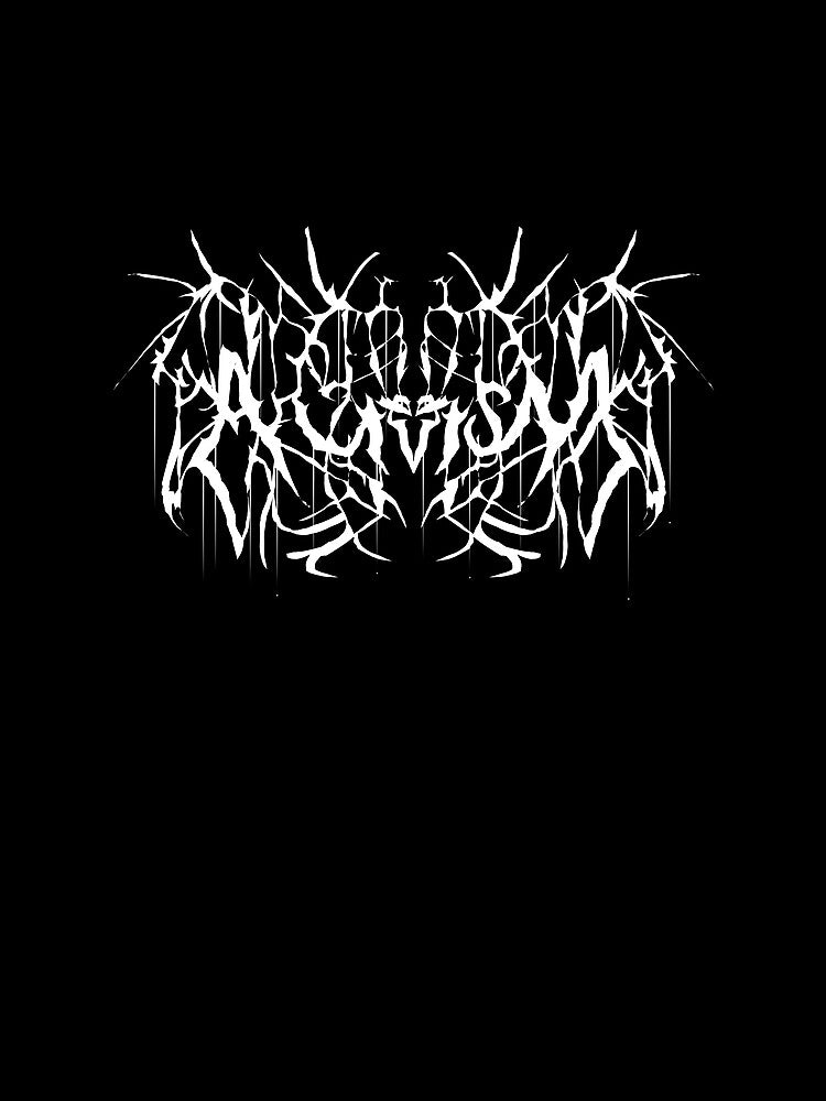 Autism Death Metal White Text Shirt