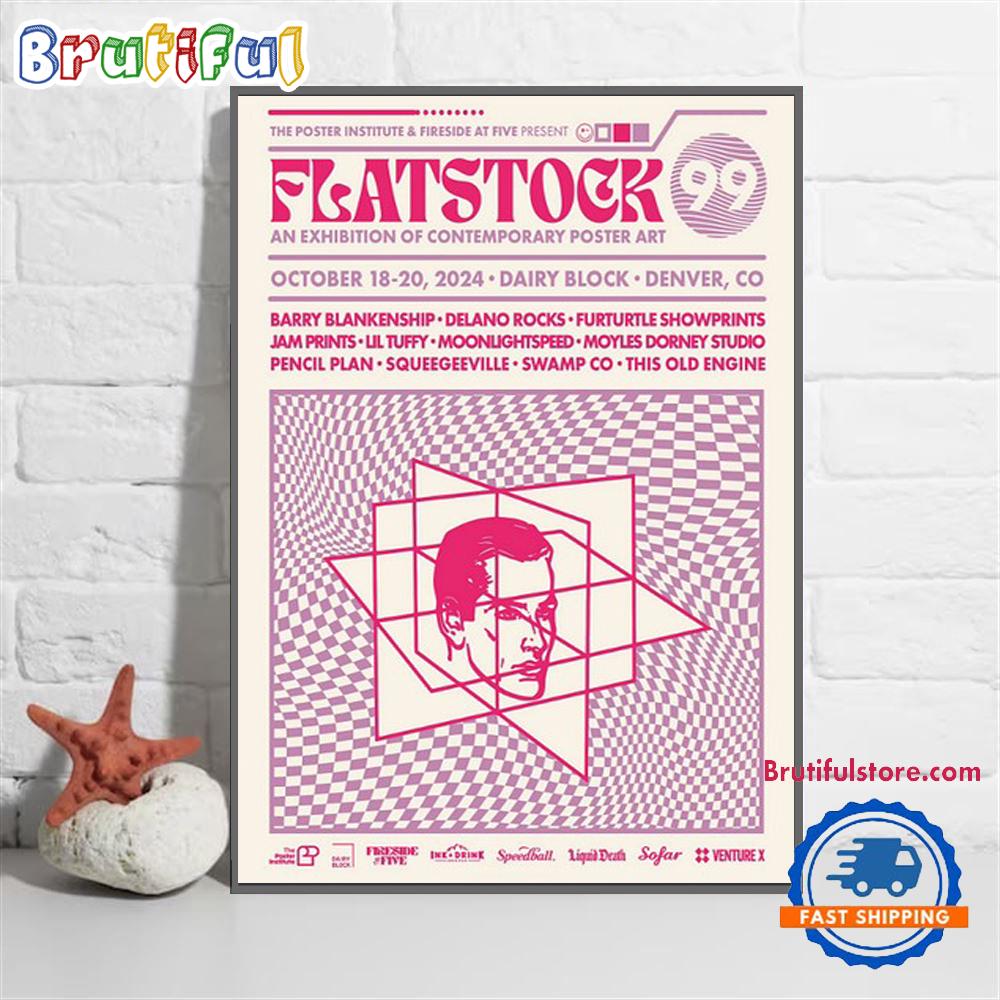 Flatstock October 18-20 2024 Live At Dairy Block Denver CO Wall Art Poster Canvas