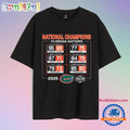 Florida Gators 2025 National Champions Schedule T Shirt