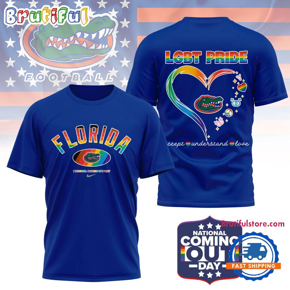 Florida Gators 2025 NCAA National Coming Out Day LGBT Pride Unisex 3D Shirt
