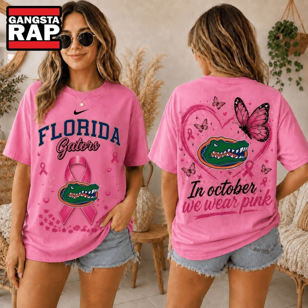 Florida Gators 2026 NCAA Pink October Breast Cancer Awareness Fan Pride Unisex T Shirt