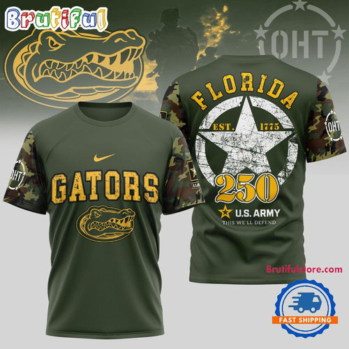 Florida Gators 250 Years US Army Limited 3D Shirt