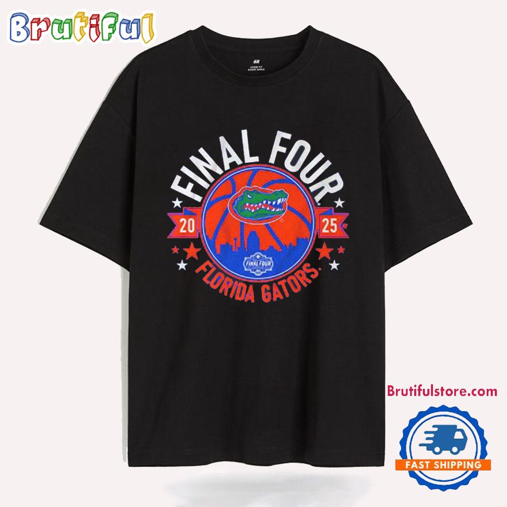 Florida Gators Basketball 2025 Final Four City Skyline T Shirt