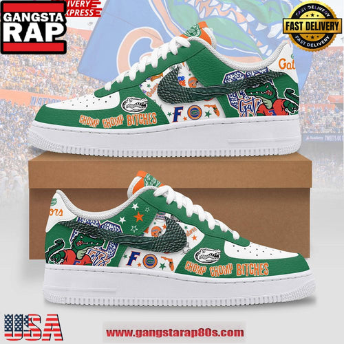 Florida Gators Chomp Chomp Bitches Air Force 1 Running Sneakers Shoes