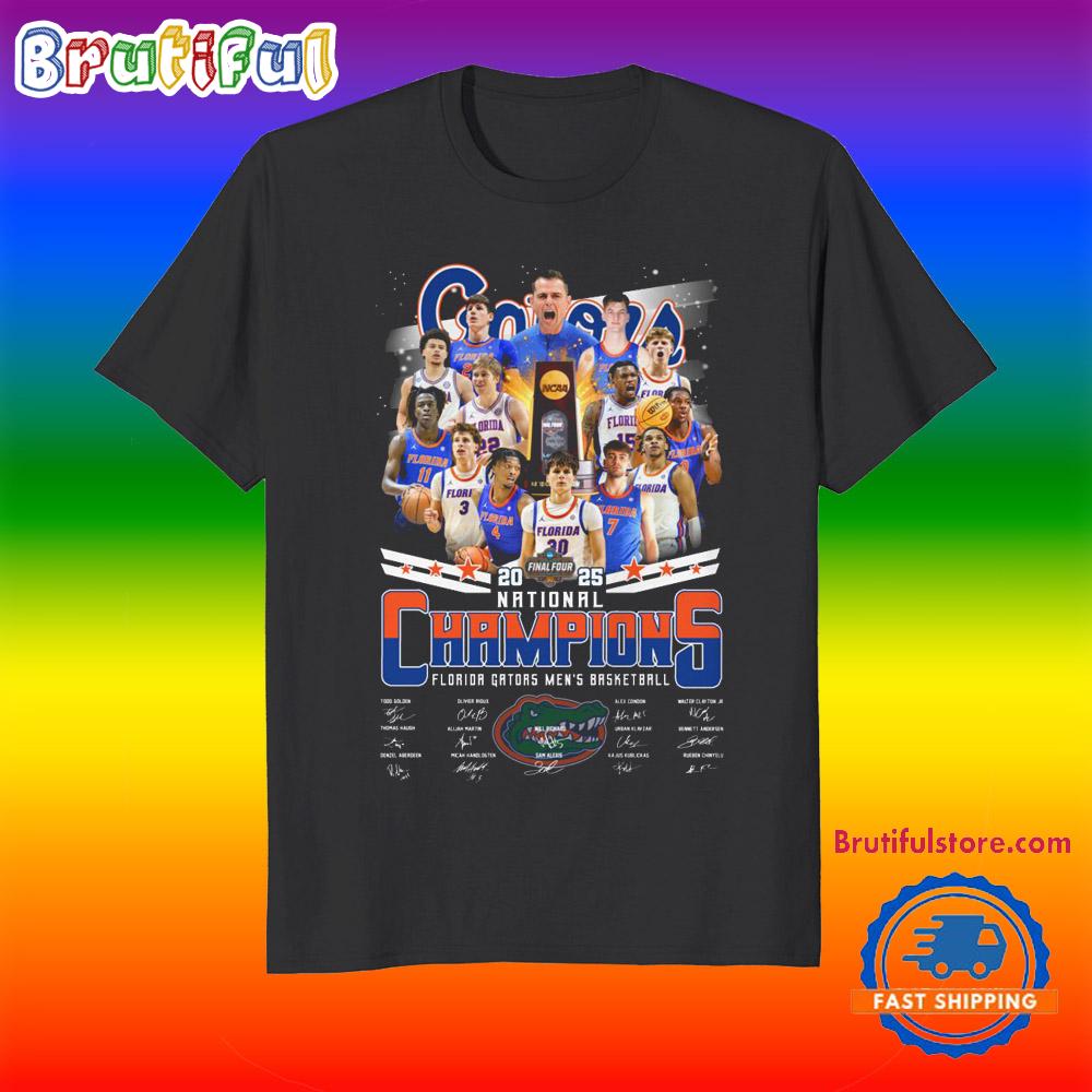 Florida Gators Men’s Basketball 2025 Final Four Champions Signature T Shirt