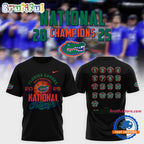 Florida Gators Men’s Basketball National Champions 2025 Black Hoodie T-Shirt