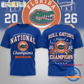 Florida Gators NCAA Road to Glory 2026 Football Champions 3D Shirt