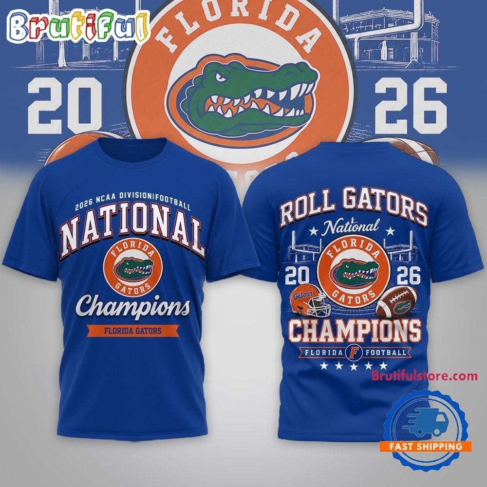 Florida Gators NCAA Road to Glory 2026 Football Champions 3D Shirt